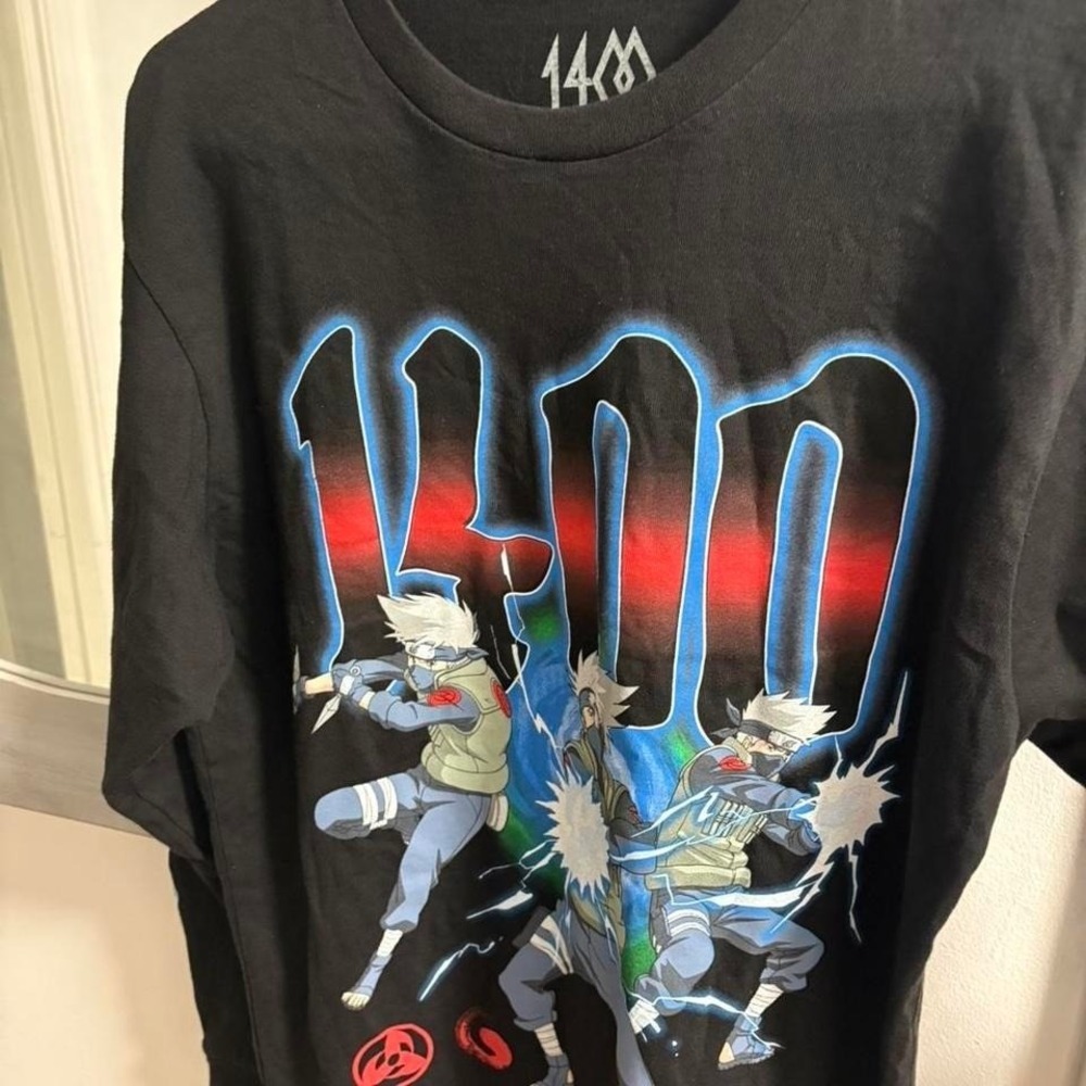 Trippie Redd 1400 Naruto Shippuden Kakashi Black Long Sleeve Tee Mens Medium